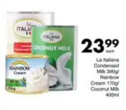 Save La Italiana Condensed Milk Rainbow Cream Coconut Milk offer