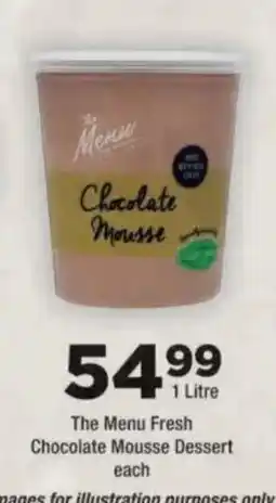 OK urban The Menu Fresh Chocolate Mousse Dessert offer