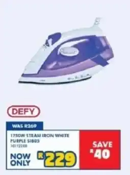 Russells Defy 1750W Steam Iron White Purple S1803 offer