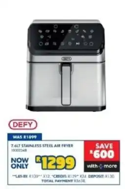 Russells Defy 7.6LT Stainless Steel Air Fryer offer