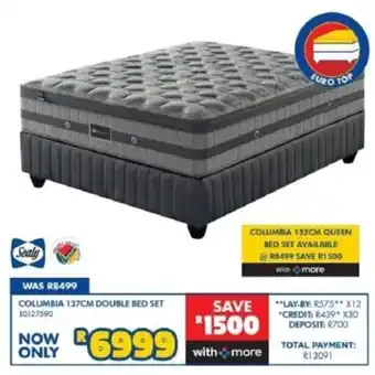 Sealy COLUMBIA 137CM DOUBLE BED SET