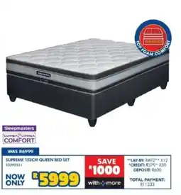 Russells Sleepmasters Supreme 152CM Queen Bed Set offer