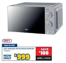 Russells Defy 20LT Manual Microwave DMO381 offer