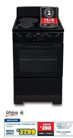 Russells 4 Plate Electric Stove BLK U405-1 offer
