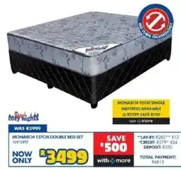 Russells Cozy nights MONARCH 137CM DOUBLE BED SET offer