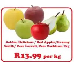 Check Save Golden Delicious / Red Apples/Granny Smith/ Pear Forrelli, Pear Packham offer