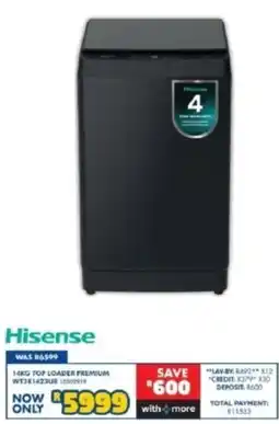 Russells Hisense 14KG TOP LOADER PREMIUM offer