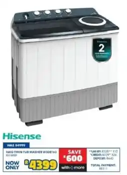 Russells Hisense 16KG TWIN TUB WASHER offer
