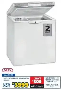 Russells DEFY 195LT CHEST FREEZER WHITE offer