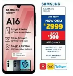 Russells Samsung Galaxy A16 offer