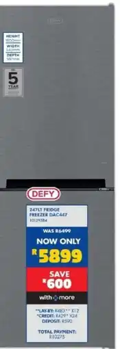 Russells DEFY 247LT FRIDGE FREEZER DAC447 offer