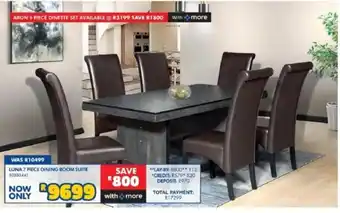 Luna 7 Piece Dining Room Suite