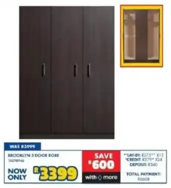 Russells BROOKLYN 3 DOOR ROBE offer
