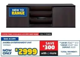 Russells ANDREA ENTERTAINMENT UNIT offer
