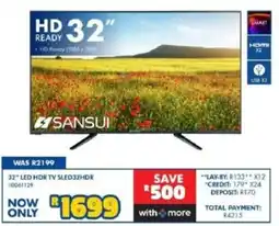 Russells 32" LED HDR TV SLED32HDR offer