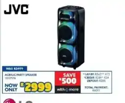 Russells JVC ACRYLIC PARTY SPEAKER offer