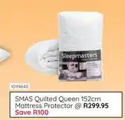 Bradlows Sleepmasters Quilted Queen 152cm Mattress Protector 10119640 offer
