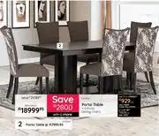 Bradlows Porto Table + 6 Porto Dining Chairs Combo offer