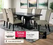Bradlows Prince Table + 6 Princeton Dining Chairs Combo offer