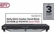 Bradlows Defy 60cm Cooker Hood (Black) DCH60B 10296570 offer