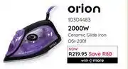 Bradlows Orion 2000W Ceramic Glide Iron OSI-2001 10304483 offer