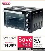 Bradlows Defy 30Ltr Black Mini Oven MOH2330BL 10290745 offer