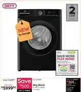 Bradlows Defy 8kg Black Front Loader Washing Machine DAW408B 10324886 offer
