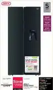 Bradlows Defy 496Ltr Glass Door Side-By-Side Fridge DFF456-WD 10290935 offer