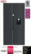 Bradlows Defy 555Ltr Metallic Side-By-Side Fridge DFF647-WD 10306035 offer