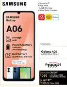 Bradlows Samsung Galaxy A06 64GB Blue Black Smartphone 10299856 offer