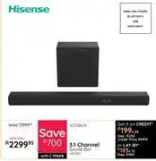 Bradlows Hisense 3.1 Channel Soundbar HS3100 10298676 offer