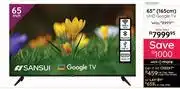 Bradlows Sansui 65 (165cm) UHD Google TV 10320015 offer