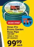 Mica Hose-Pro Econo Garden Hose Pipe Incl Fittings 12015EF offer