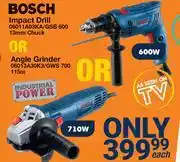 Mica Bosch 600W Impact Drill 06011A03KA/GSB 600 Or 710W Angle Grinder 06013A30K3/GWS 700-Each offer