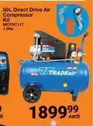 Mica Tradeair 50L Direct Drive Air Compressor Kit MCFRC117-Each offer