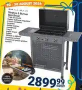 Mica Braaimaxx Stratos 3 Burner Gas Braai 1198-31-04-ZA offer