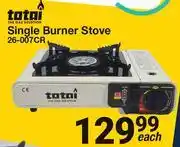 Mica Totai Single Burner Stove 26-007CR offer