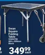 Mica Swan Square Folding Table V0404700 Black 800 X 800mm offer