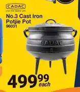 Mica Cadac No. 3 Cast Iron Potjie Pot 96031 offer