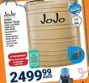 Mica Jojo 2400Ltr Water Tank 2400JJG/WIN/KBR/STS/GRY/ROB-Each offer