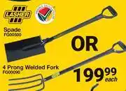 Mica Lasher Spade FG00500 Or Laser 4 Prong Welded Fork FG00090 -Each offer