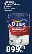 Mica Dulux Rockgrip Plaster Primer (Solvent Based White Only) 5148264-20Ltr offer