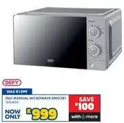 Russells Defy 20L Manual Microwave DMO381 10124950 offer