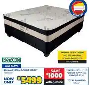 Russells Restonic Bahama 137cm Double Bed Set 10302328 offer