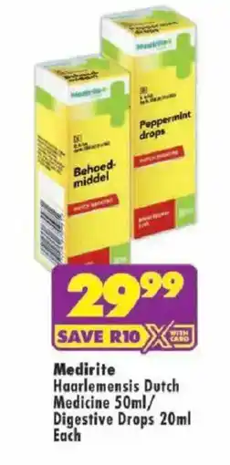 Shoprite Medirite Haarlemensis Dutch Medicine Digestive Drops offer