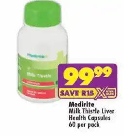 Shoprite Medirite Milk Thistle Liver Health Capsules offer