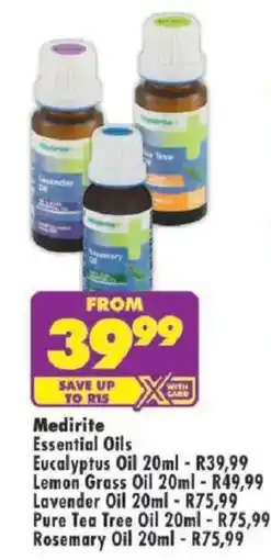 Shoprite Medirite Essential Oils offer