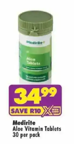 Shoprite Medirite Aloe Vitamin Tablets offer