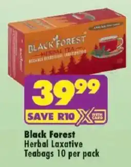 Shoprite Black Forest Herbal Laxative Teabags offer