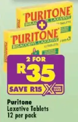 Shoprite Puritone Laxative Tablets offer